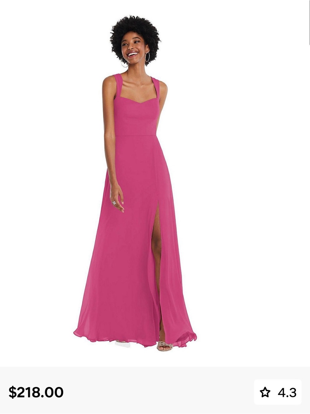 AFTER SIX Contoured Wide Strap Sweetheart Maxi Dress TeaRose size 10 retail $218